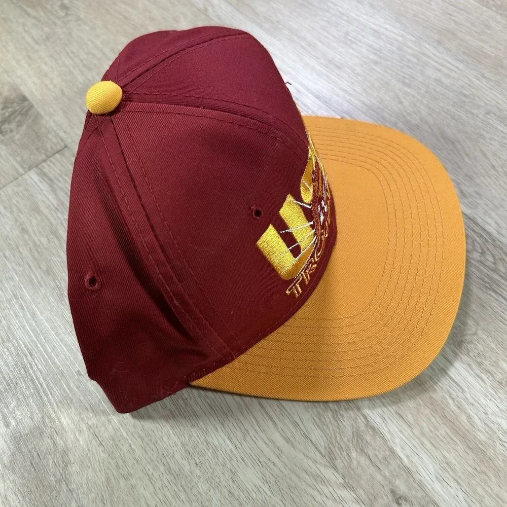 VTG USC Trojans Snapback Hat College NCAA Youngan Signatures Red‎ Yellow Cap